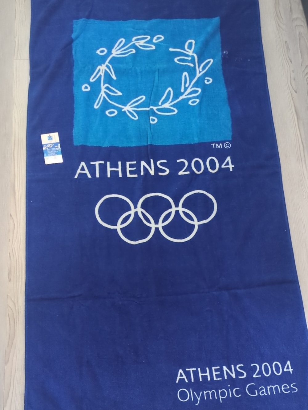 NWT Athens 2004 Olympic Games Beach Towel Official Licensed Collectible
